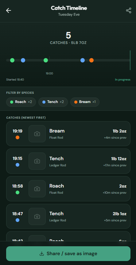 Catch Timeline — expanded