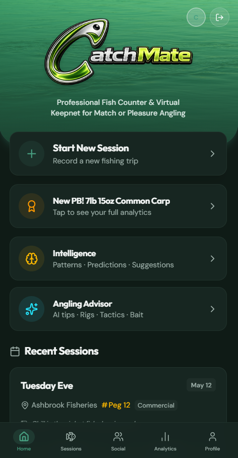 CatchMate Home Page