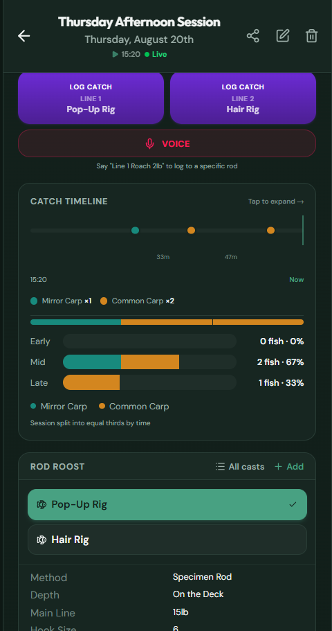 Catch Timeline